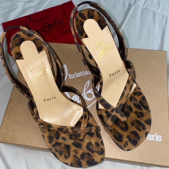 Christian Louboutin | Shoes | Christian Louboutin Taralita 85 Leopard  Sandal | Poshmark